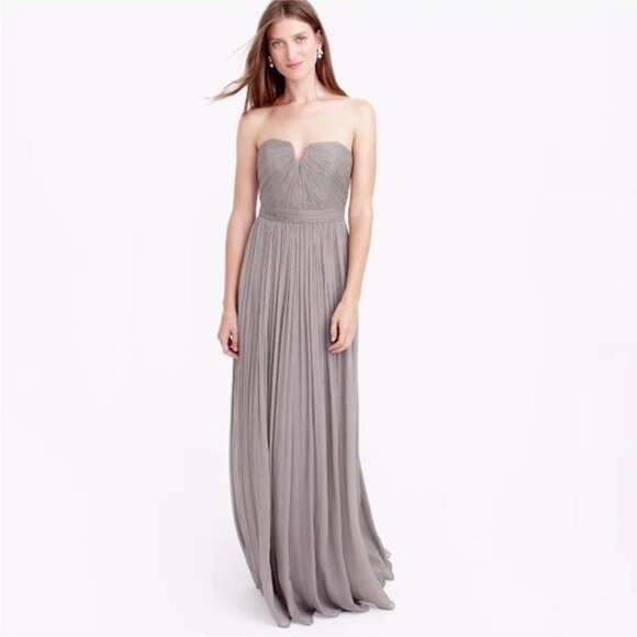 J. Crew Dresses & Skirts - Elegant, bridesmaids Jcrew Strapless Gray Gown